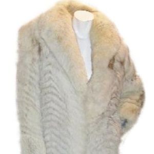 Fox Blue Woman Fur Coat